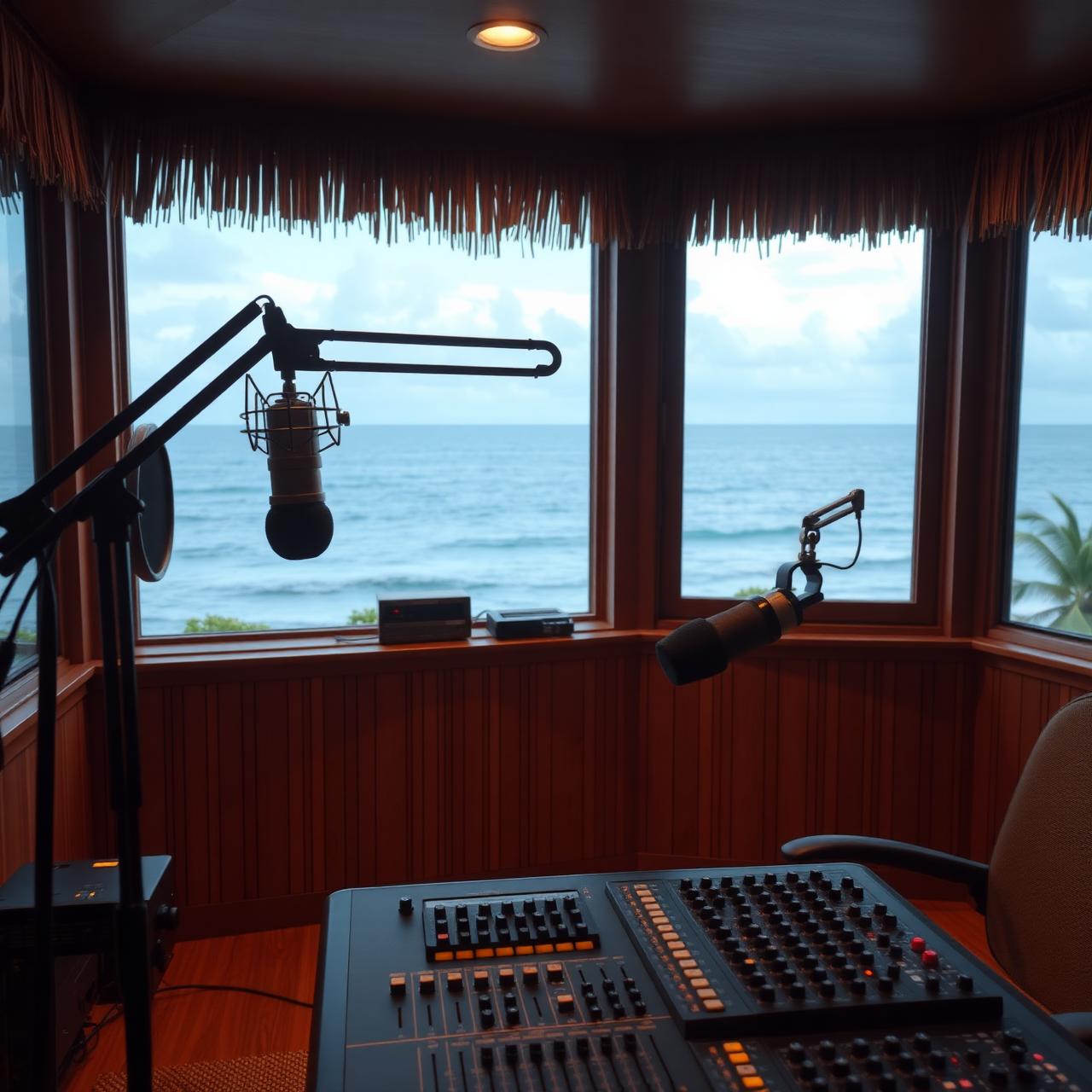 Studio vidéo professionnel avec caméras, éclairage et régie